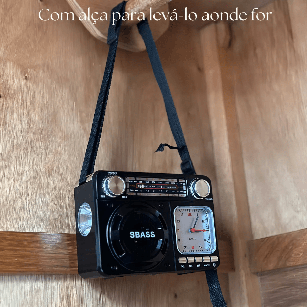 Radio Retrô Portátil Bluetooth Relógio Analógico KA-136