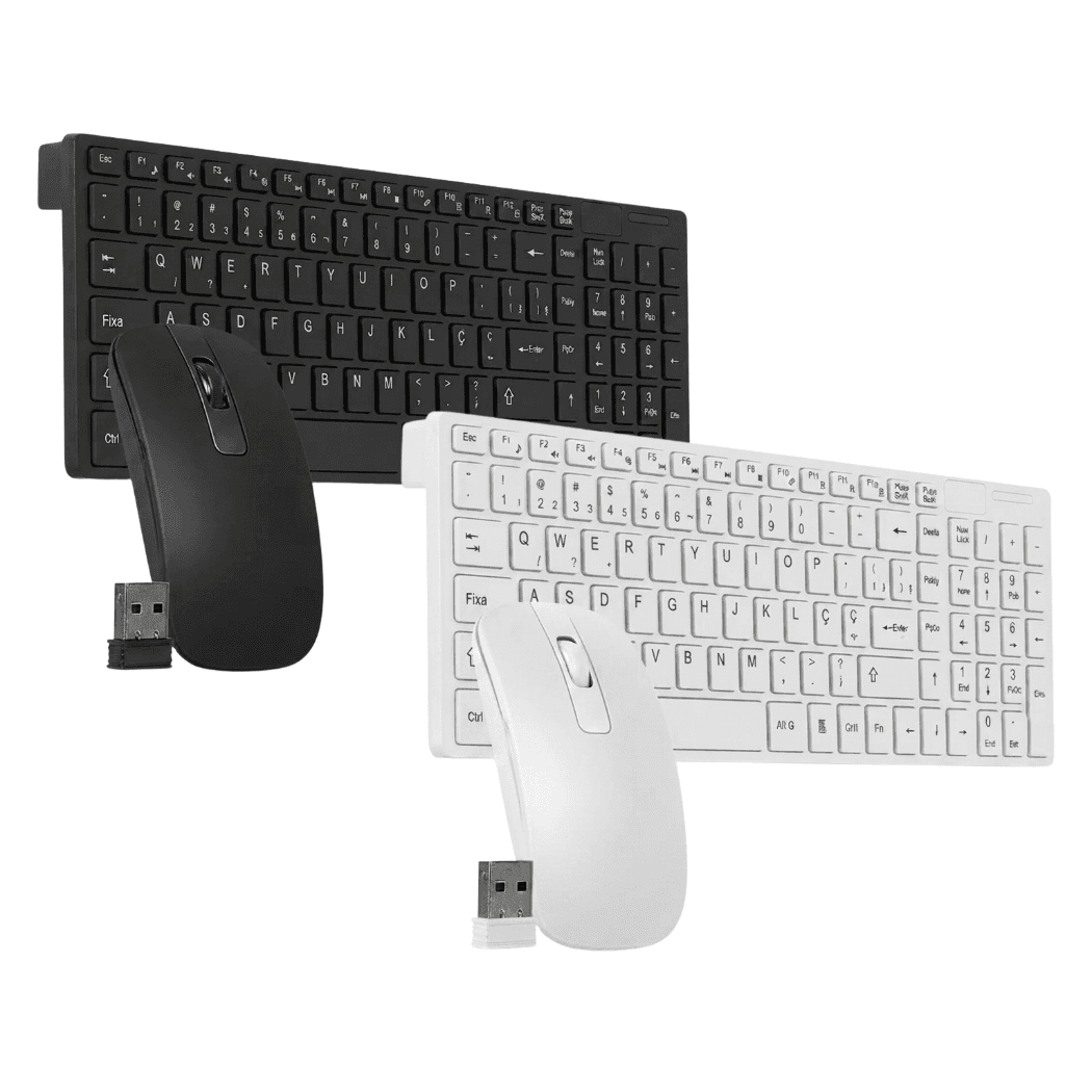 Teclado Mouse Receptor Sem Fio KA-666