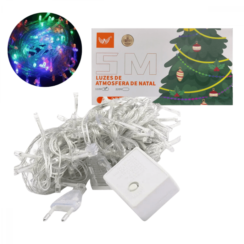 Pisca Luzes NATAL LED Colorido 5 Metros Fio AL-3705110V — default