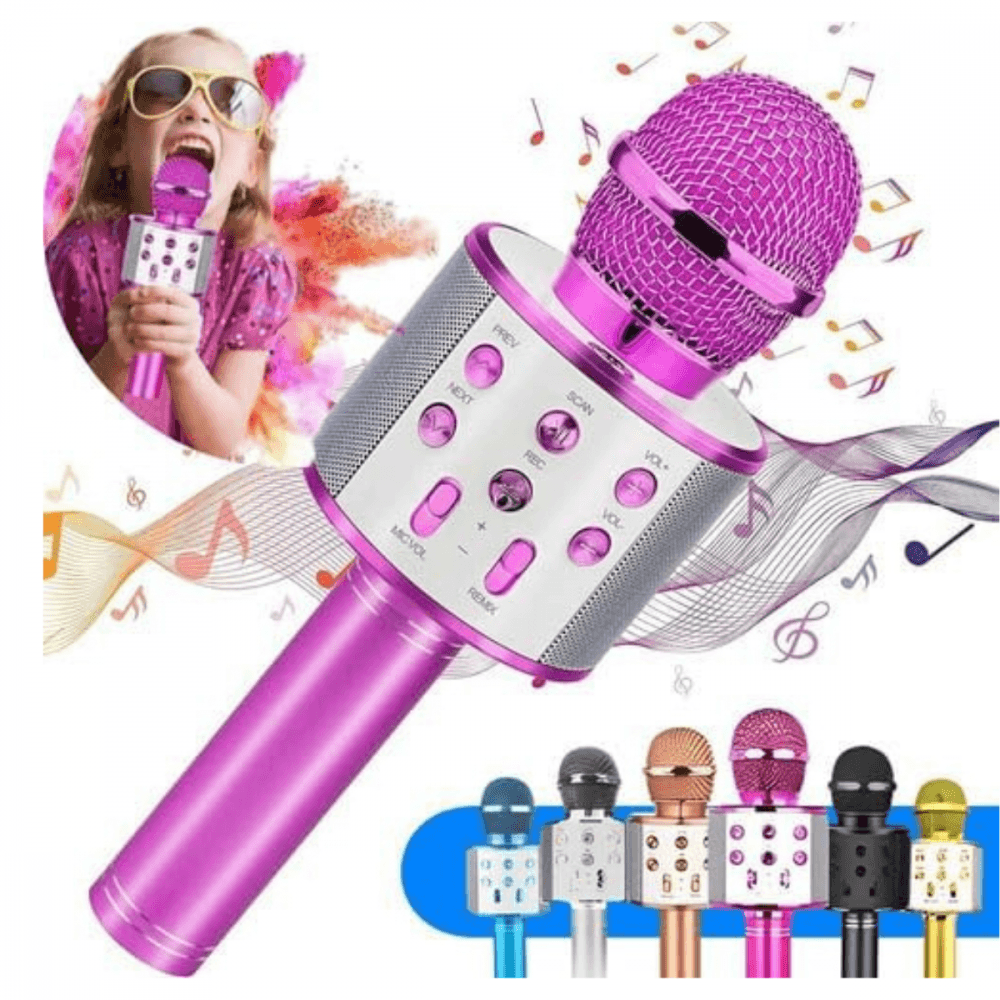 Microfone Sem Fio Bluetooth Karaokê Luz Led WS-858KA-1003 — default