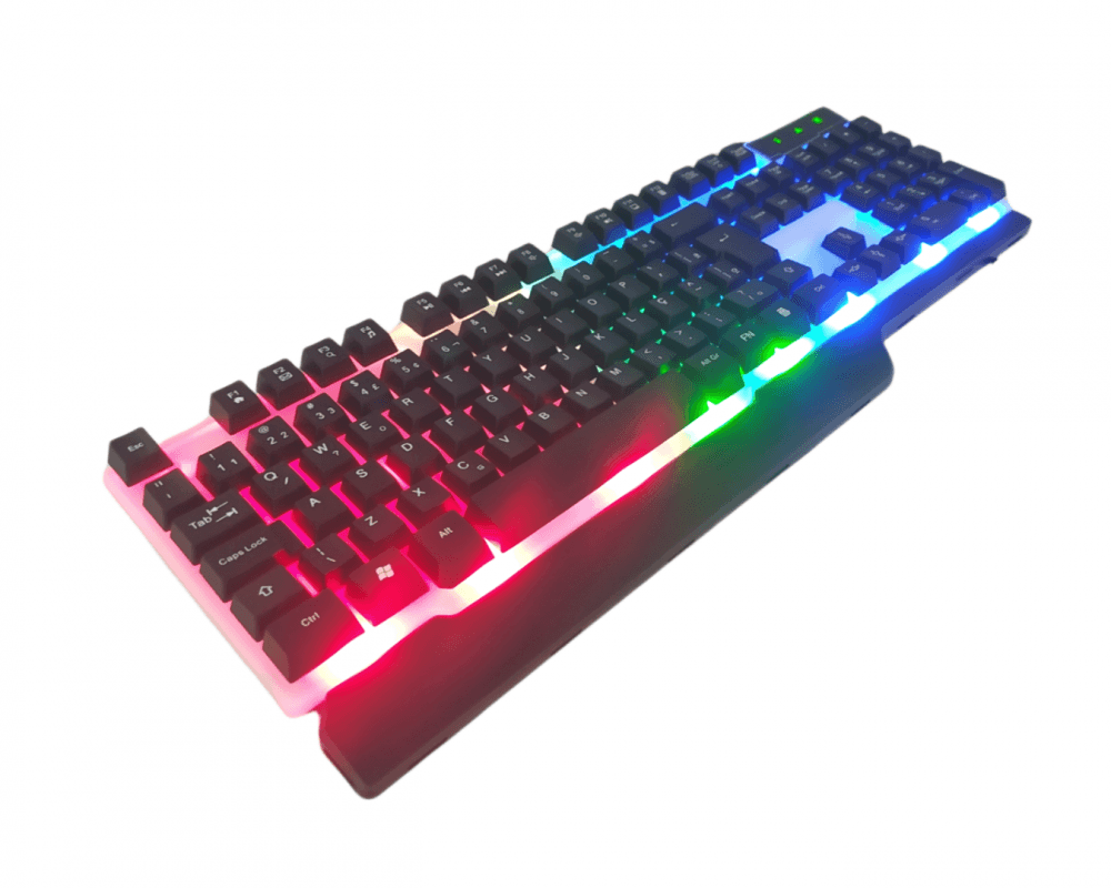 Kit Teclado Mouse Gamer Semi Mecânico LED RGB KA-688