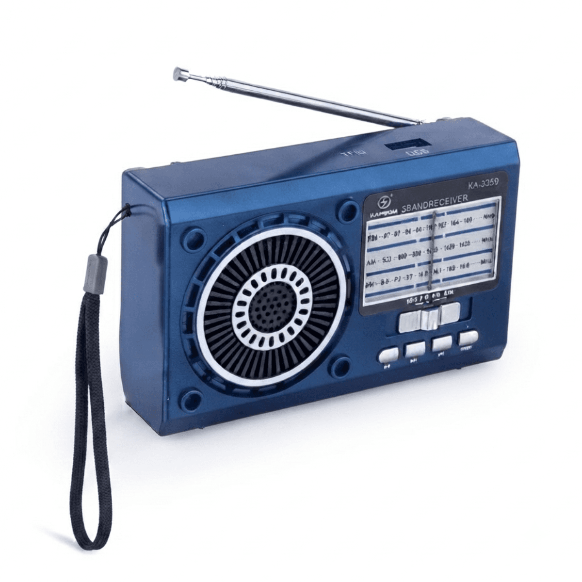 Rádio Retrô AM FM SW Recarregável Energia Solar KA-3359