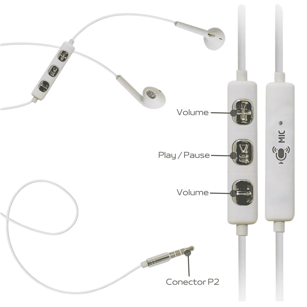 Fone Ouvido Intra Auricular Fio Controle Volume KA-723