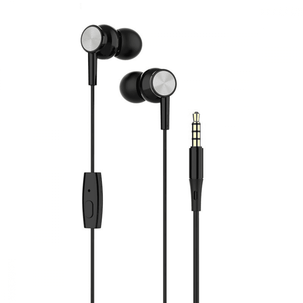 Fone Ouvido Intra Auricular Fio Microfone Estéreo AL-T12 — Preto
