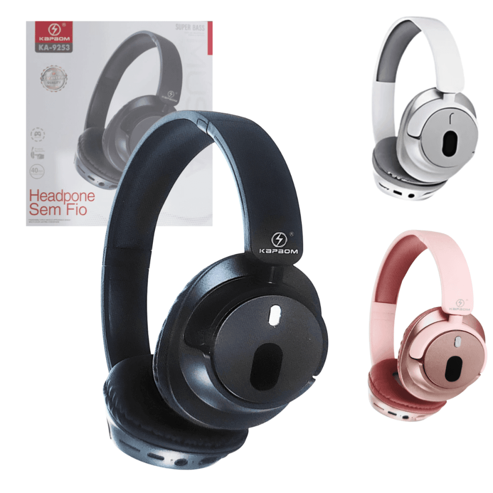 Fone Ouvido Headphone Bluetooth Pure BASS KA-9253 — Preto
