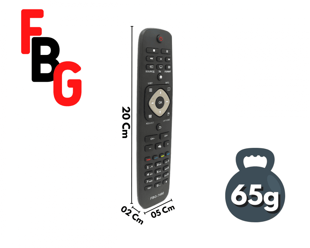 Controle Remoto Compatível TV Philips Smart CD LED FBG-7490