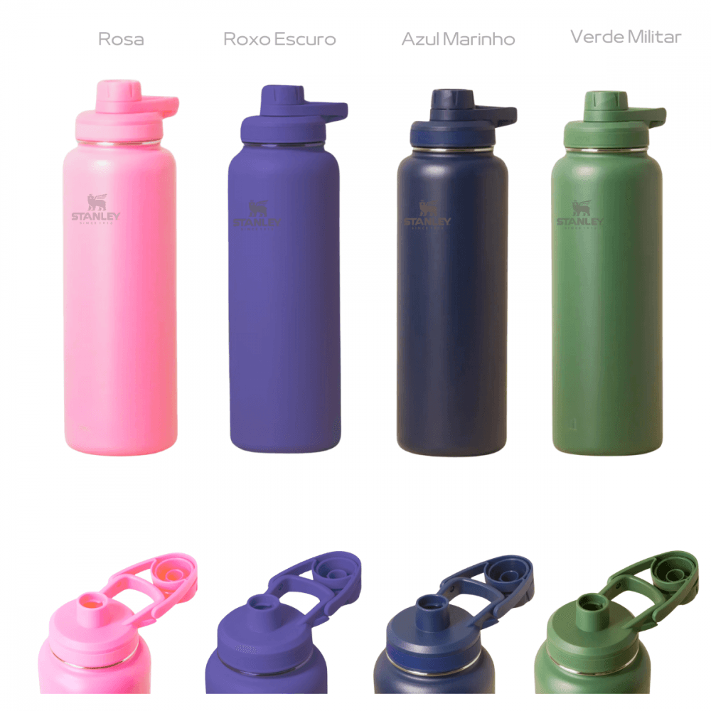 Garrafa Squeeze 1200 ml Aço Inox Térmica GarrafaSqueeze1200