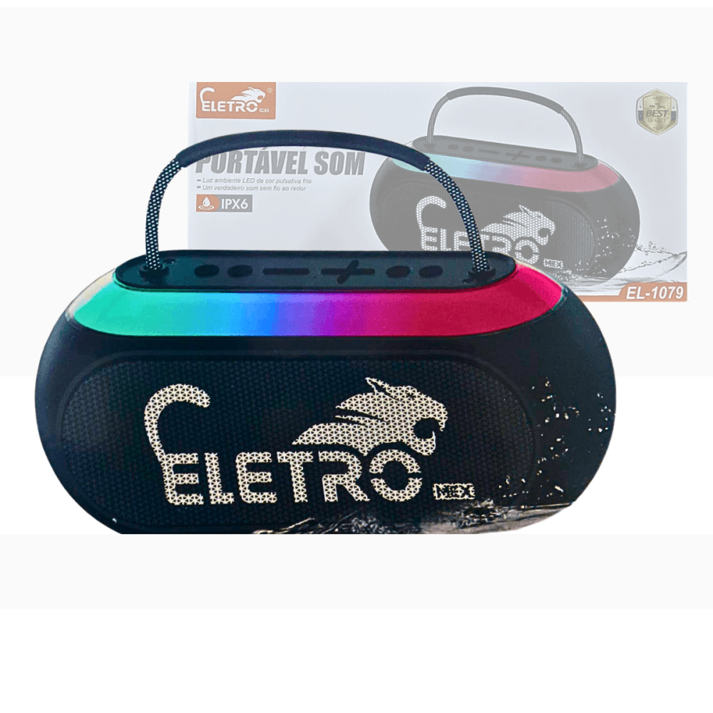 Caixa Som Bluetooth Portátil Prova D agua 50W LED EL-1079 — default