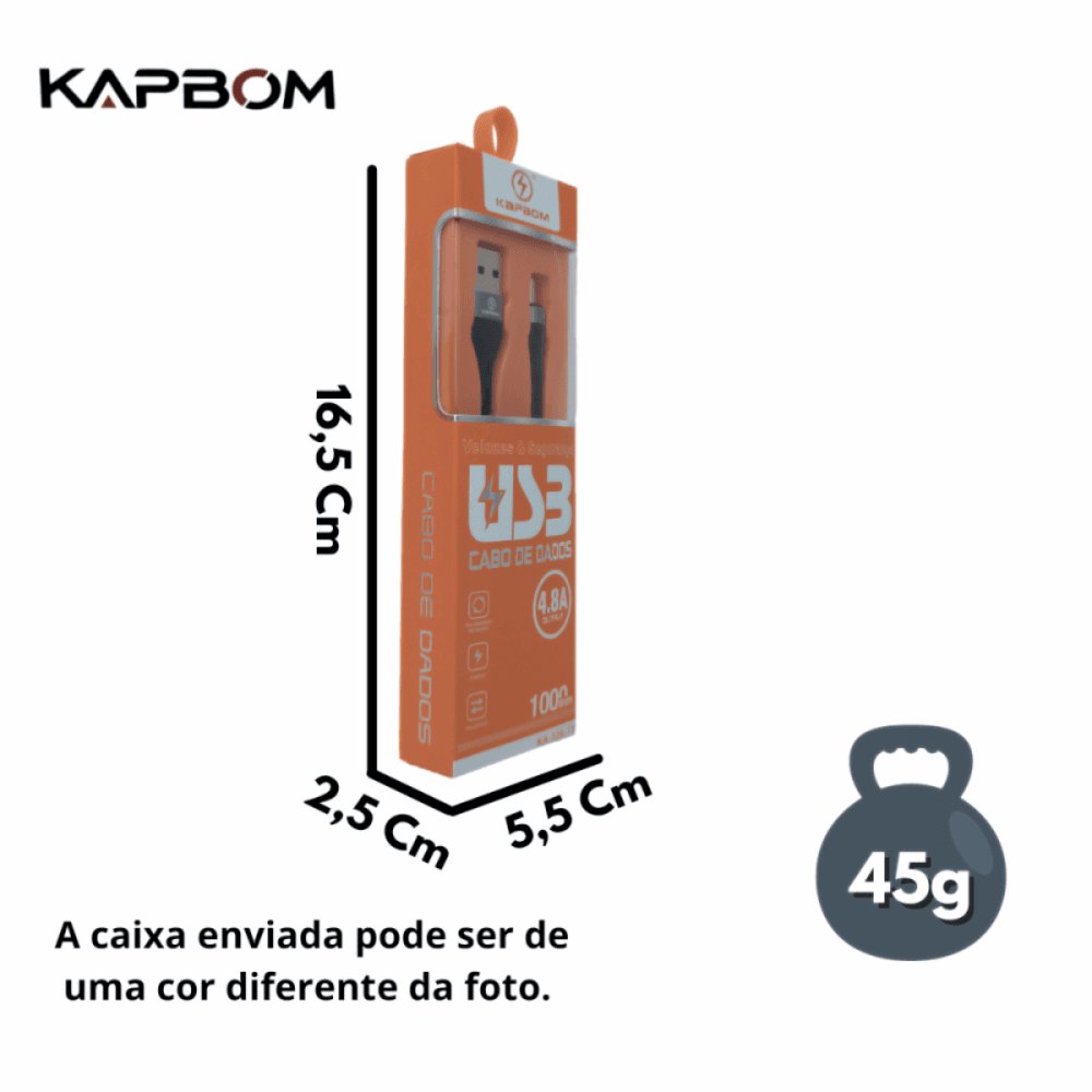 Cabo dados V8 4 8A 1 metro KA-326-V8