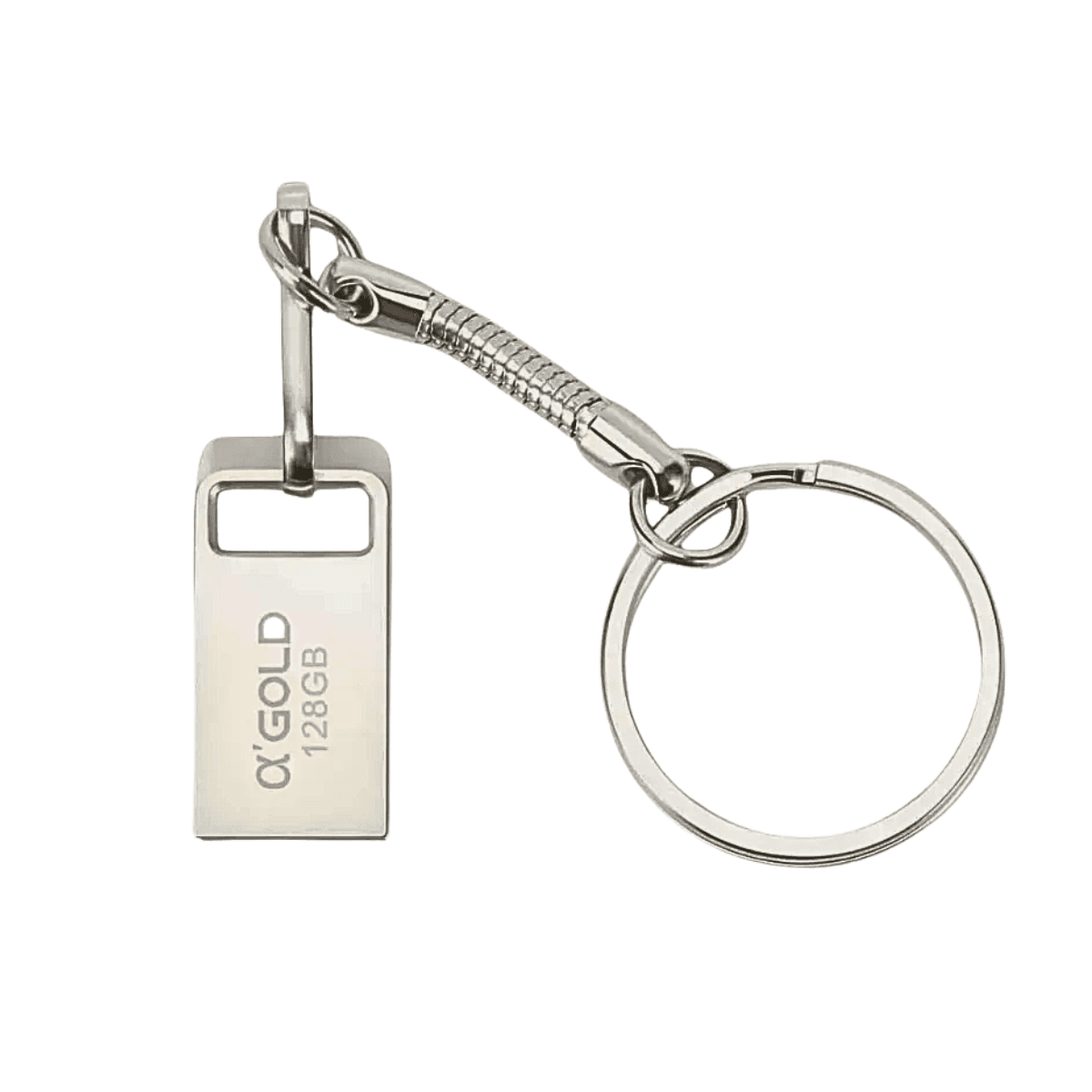 Pendrive 128GB USB-A Metálico Mini Chaveiro A Gold PNM-66