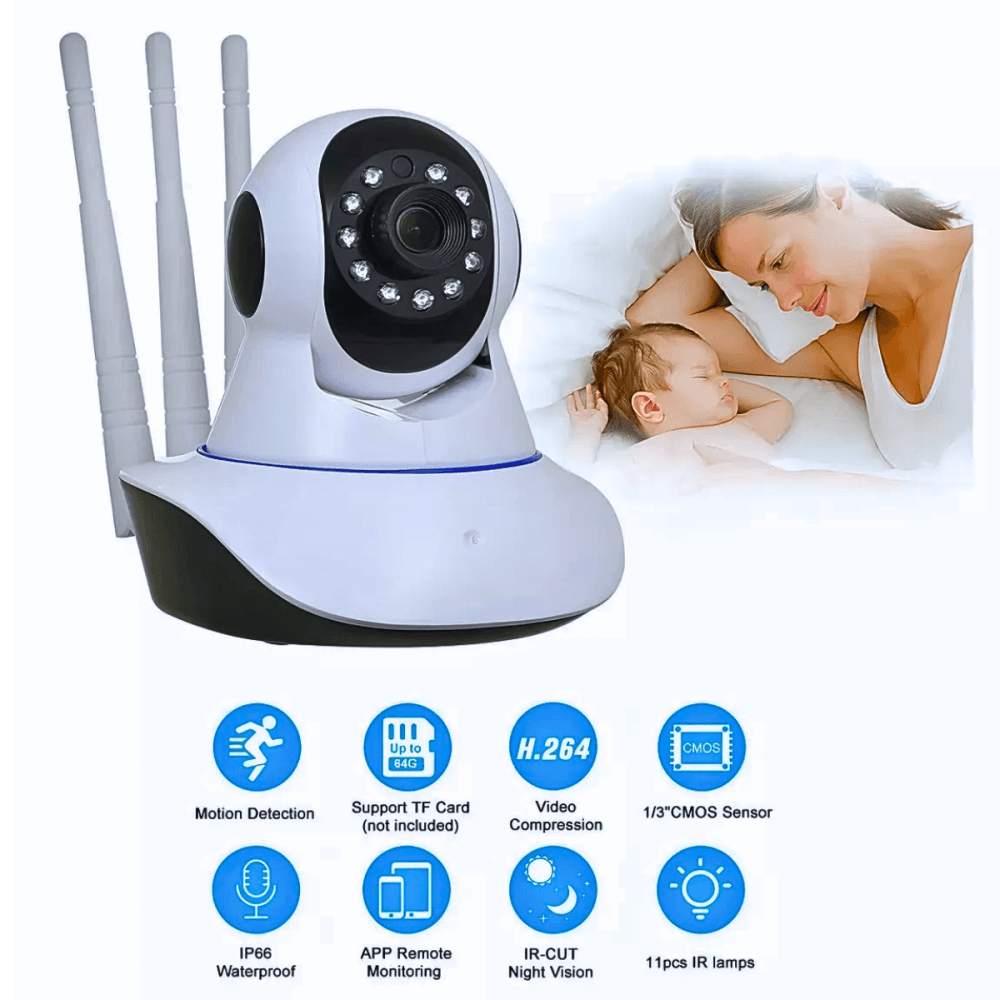 Câmera Segurança Babá Eletrônica Wi-fi Visão KAP-S069