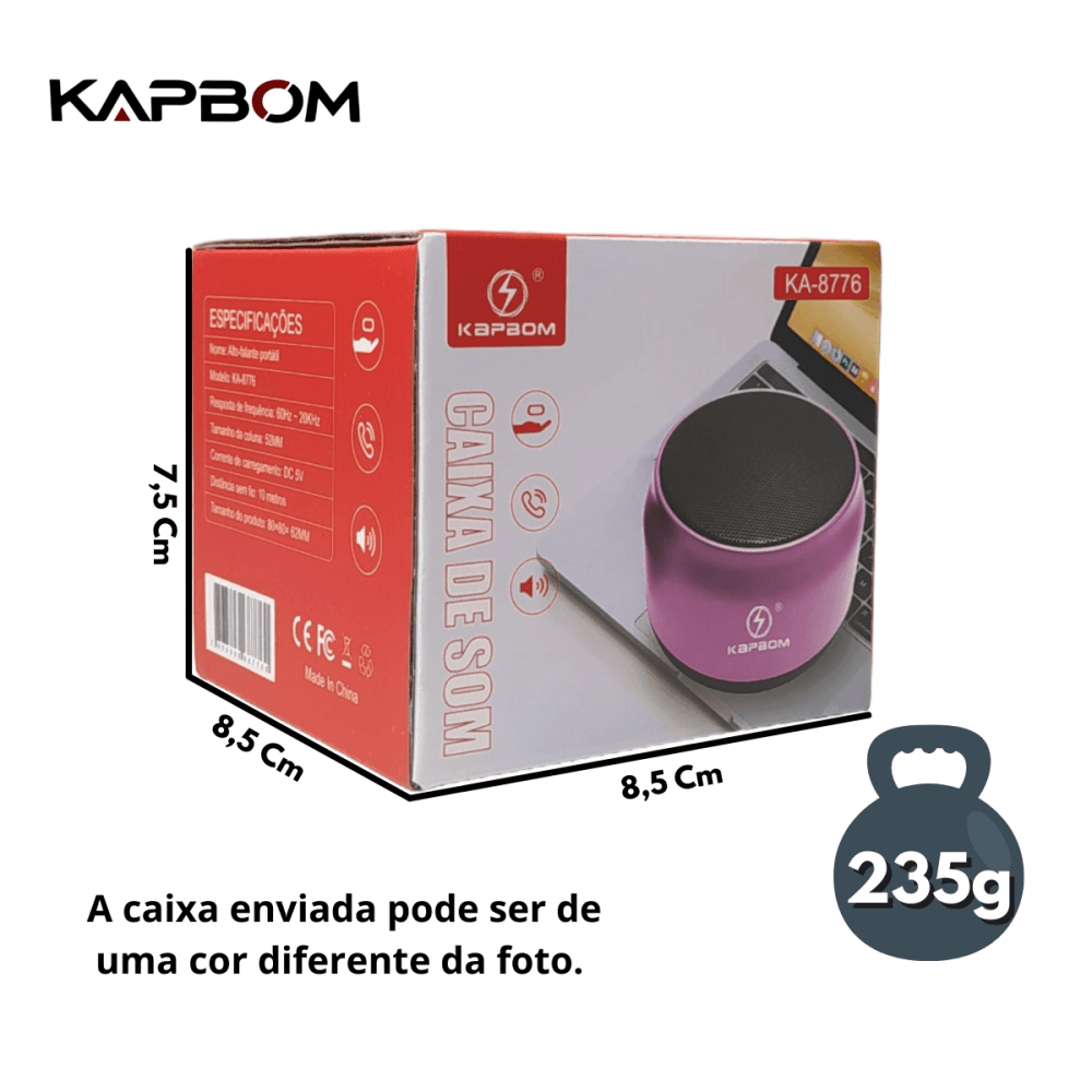 Mini Caixa Som Compacta Portátil 3W KA-8776