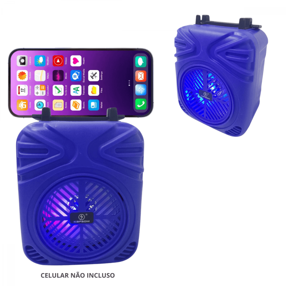 Caixinha Som Bluetooth LED 10W Suporte Celular KA-9111