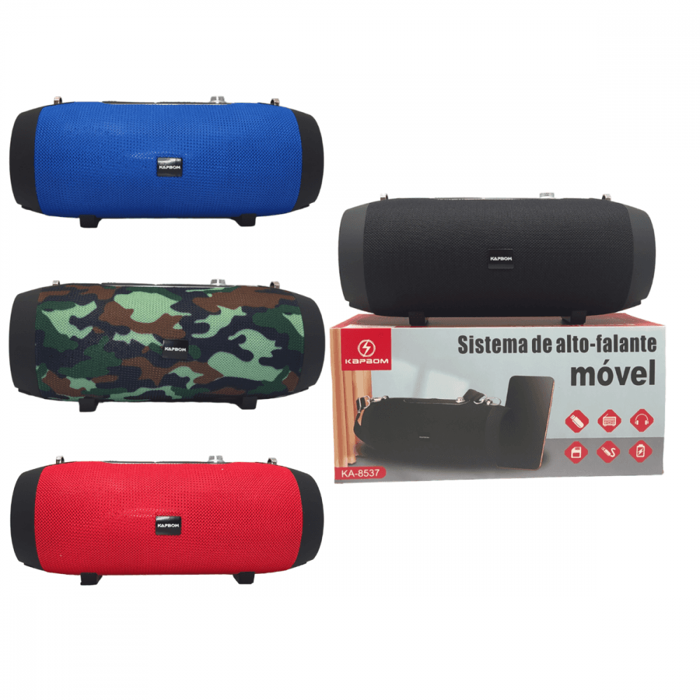 Caixa Som Portátil Bluetooth 5W Bivolt Alça Tecido KA-8537