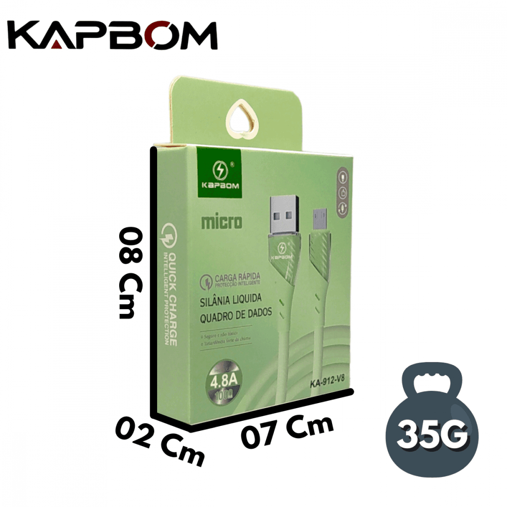 Cabo dados V8 4 8A 1 Metro KA-912-V8