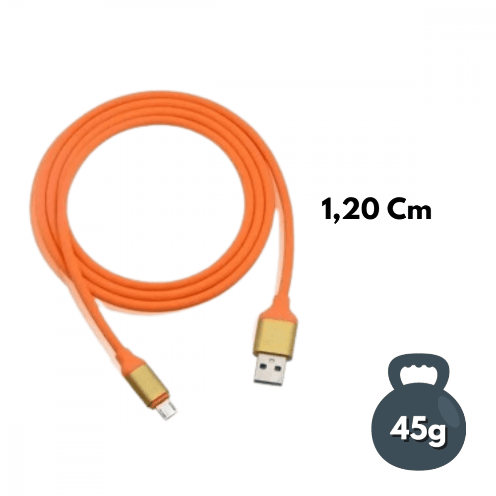 Cabo Dados USB V8 Emborrachado Colorido 1 2 KAP-311-V8