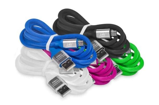 Cabo Dados USB V8 Emborrachado Colorido 1 2 KAP-311-V8