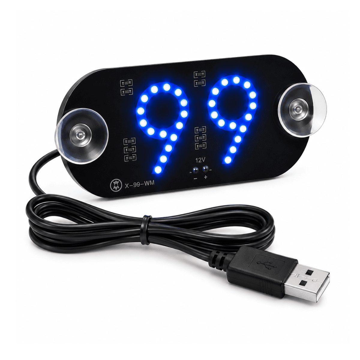 Placa LED Motorista de Aplicativo CD-99 — Azul