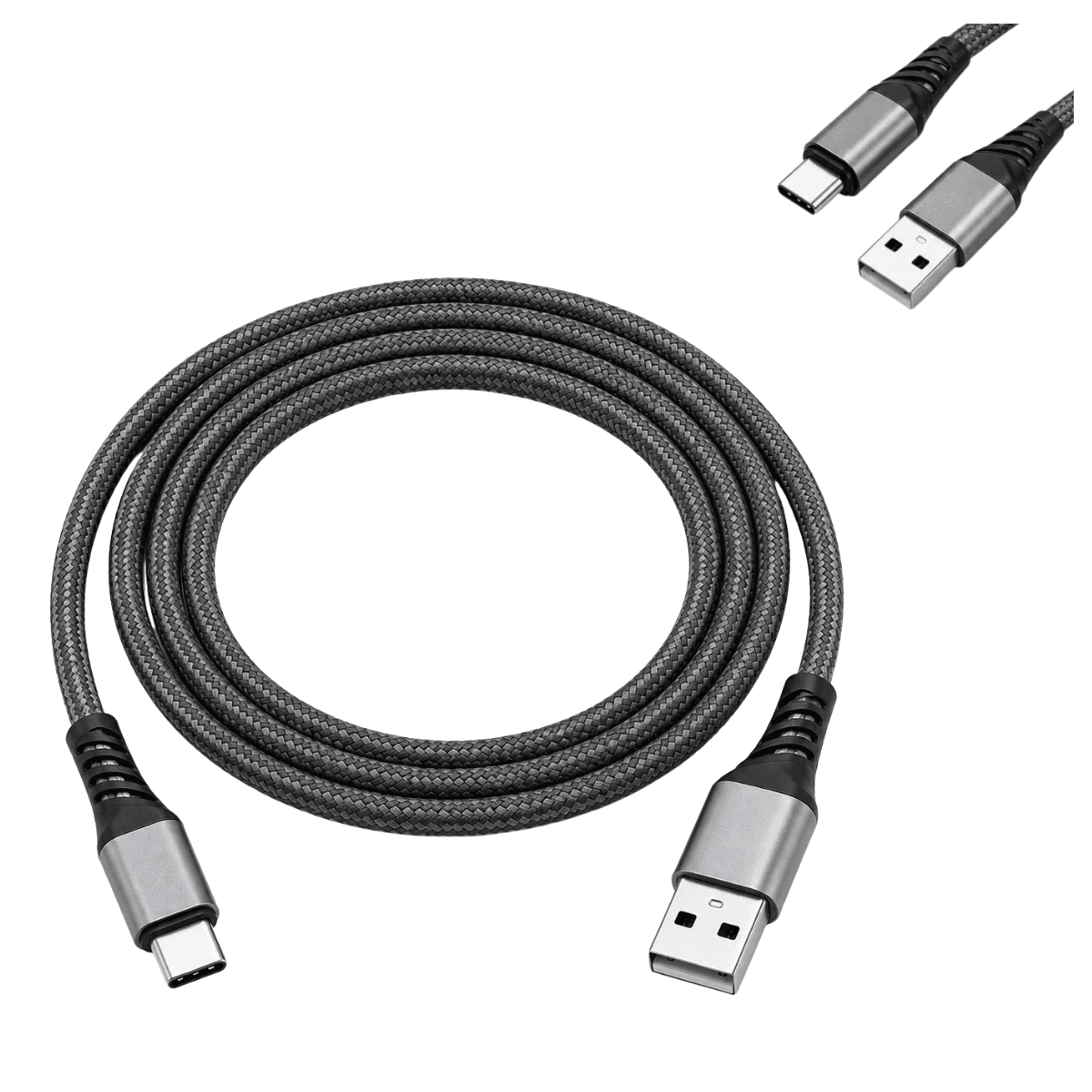 Cabo de Dados USB-A para Tipo-C 3.4A 1 Metro HBT-8807 — Chumbo