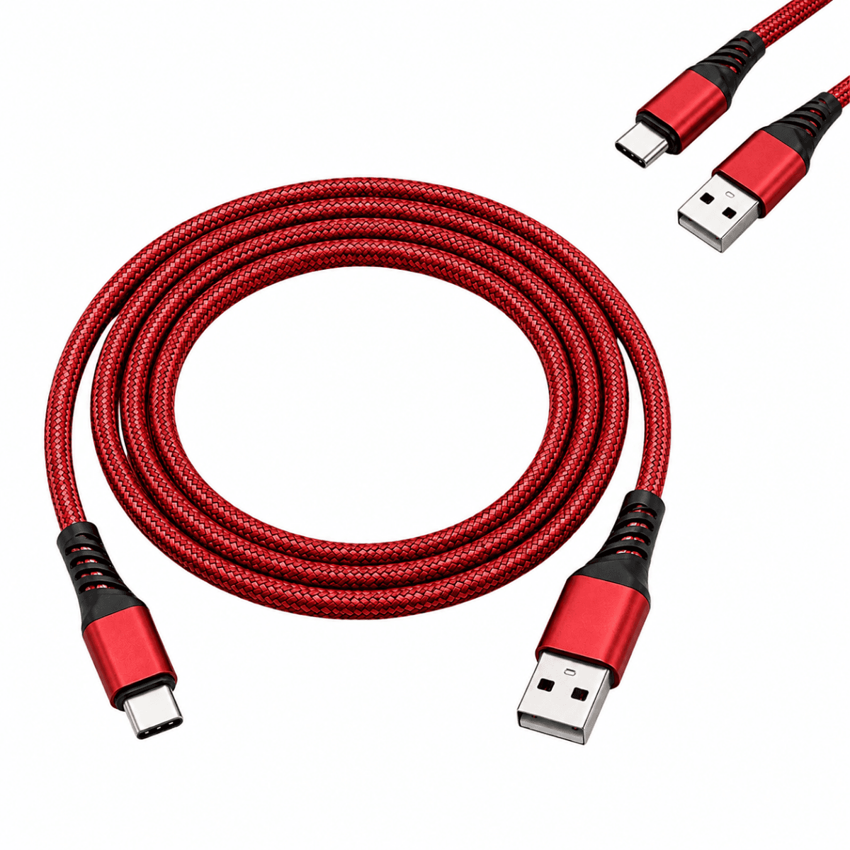 Cabo de Dados USB-A para Tipo-C 3.4A 1 Metro HBT-8807 — Vermelho