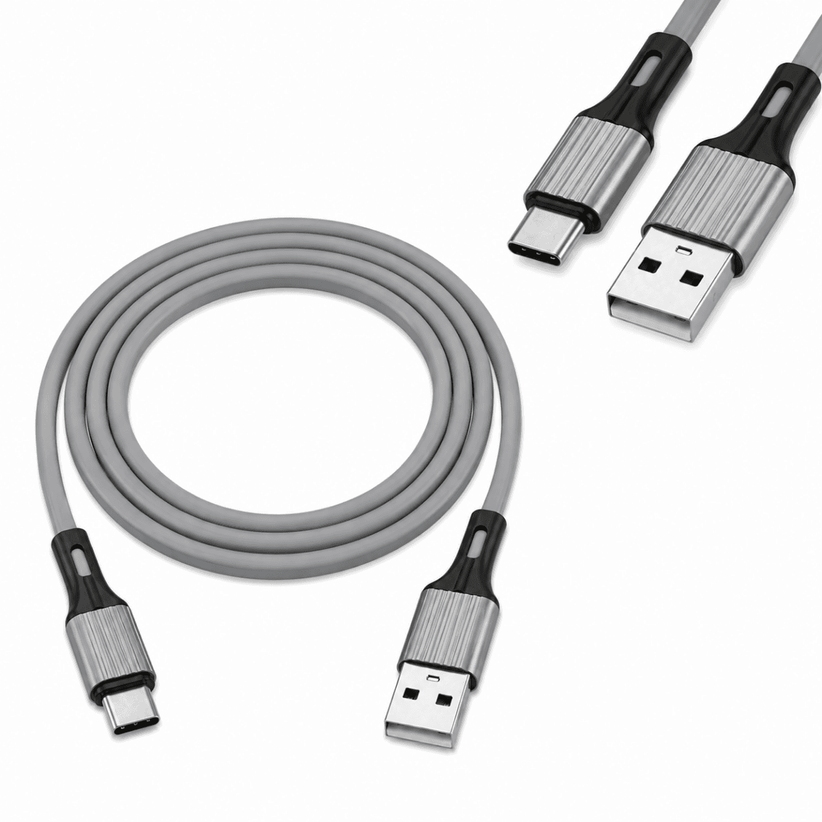 Cabo Dados USB-A Type-C 2 4A 1 Metro Carga Rápida CBO-5991 — Cinza