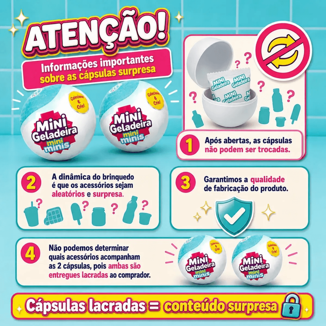 Mini Geladeira Colecionável Luz LED 2 Cápsulas TZ-8888