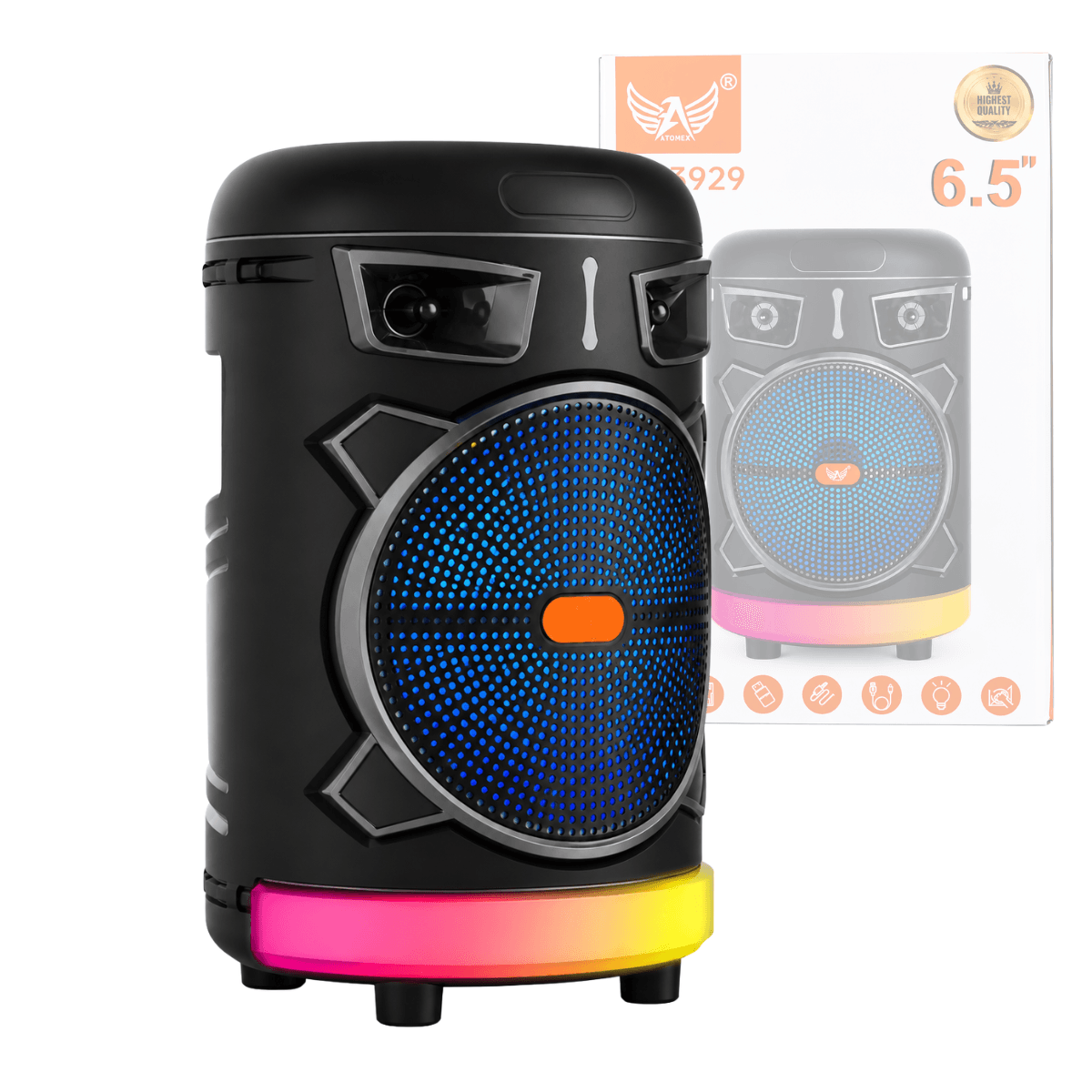 Caixa Som Bluetooth LED 120W Entrada USB TF AUX AL-3929 — default