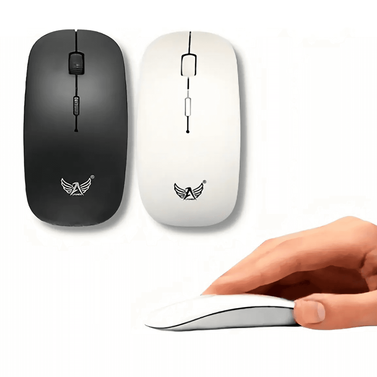 Mouse Sem Fio 2 4G USB Ergonômico 1600 DPI AG-690B