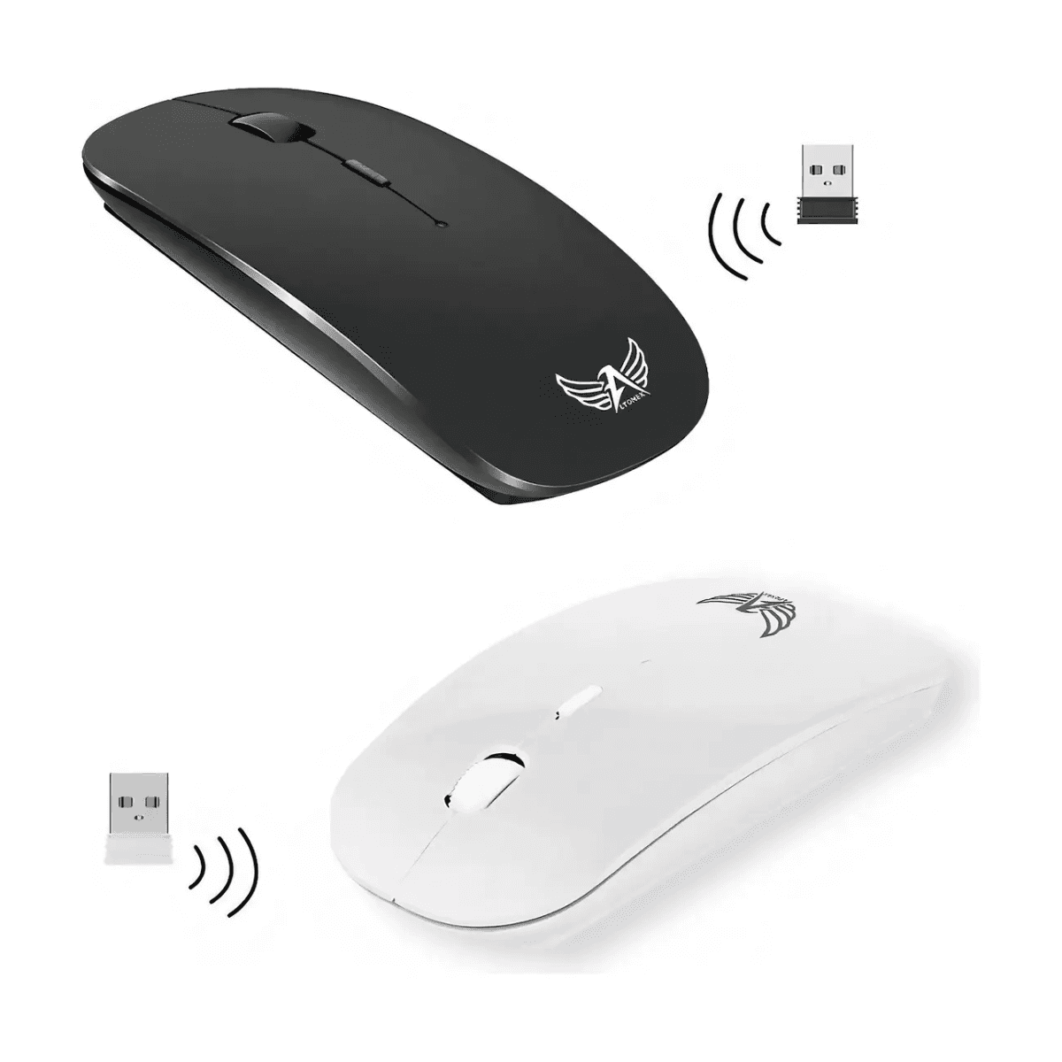 Mouse Sem Fio 2 4G USB Ergonômico 1600 DPI AG-690B