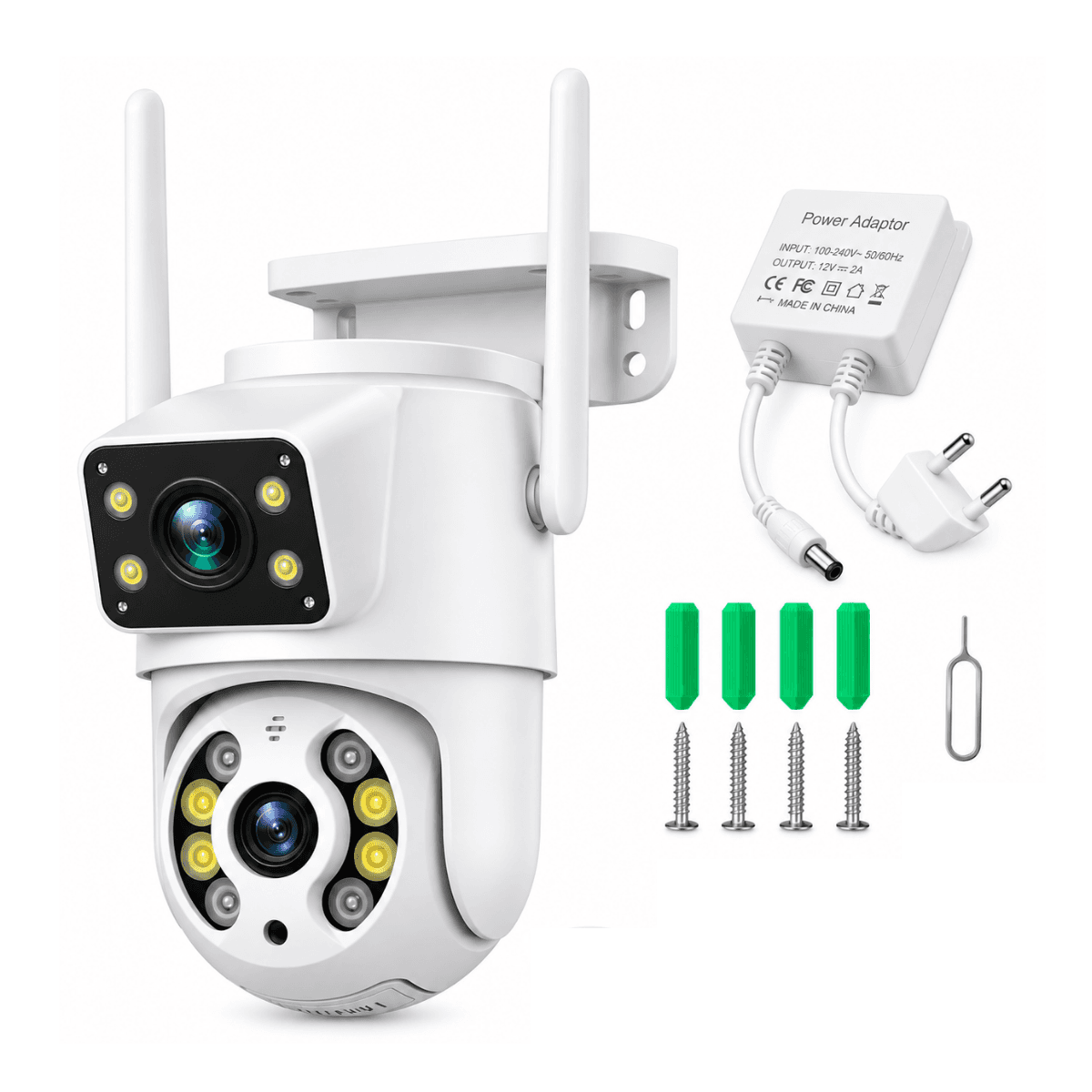 Câmera Segurança Externa Lente Dupla Wifi Ptz 360 JT-8660
