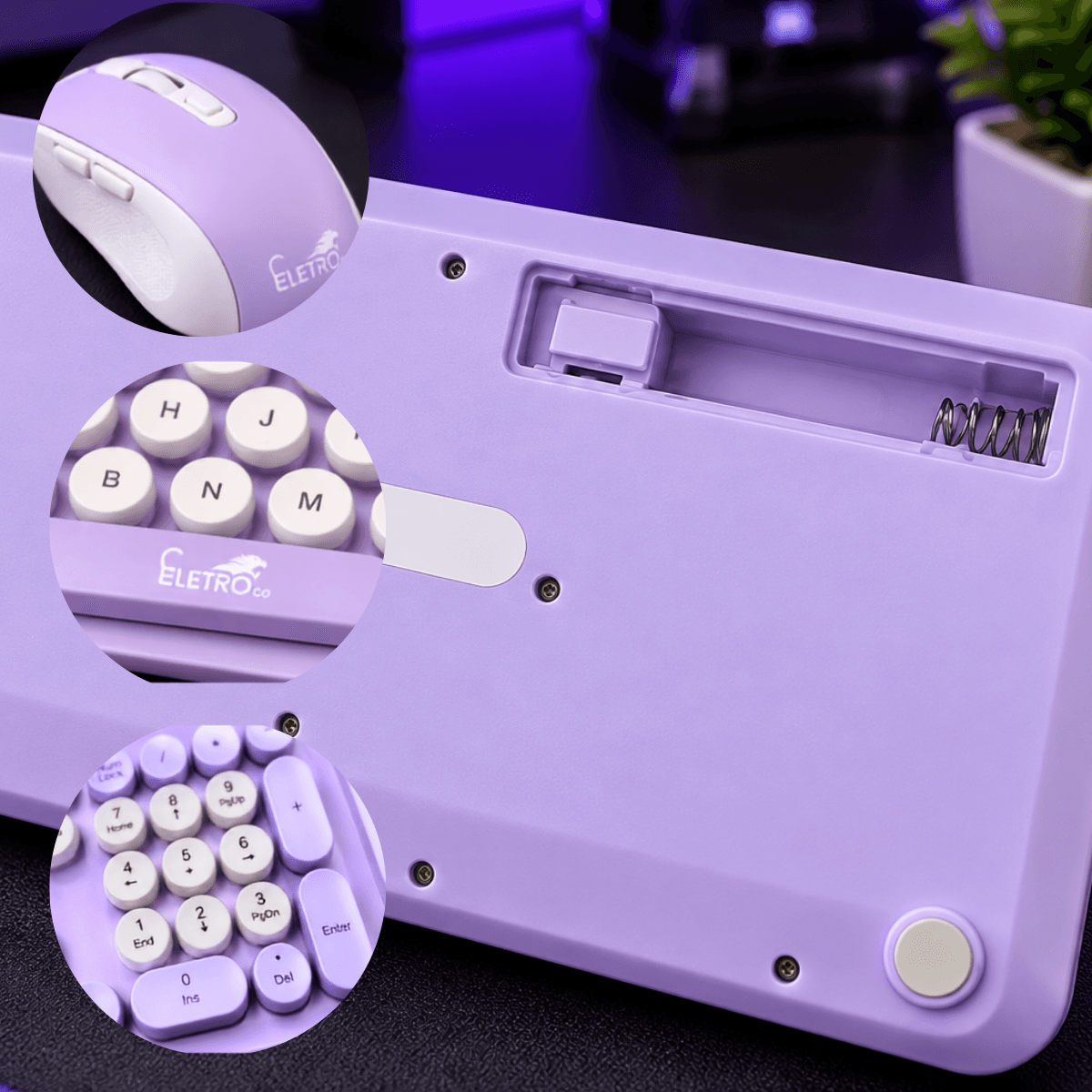 Kit Teclado Mouse Sem Fio Bluetooth EL-2119