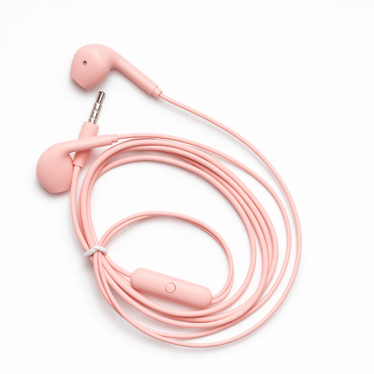 Fone Ouvido Fio P2 3 5mm Microfone Macaron Color MD-12474 — Branco