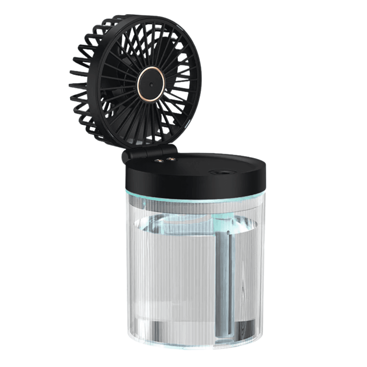 Ventilador Umidificador Ar Portátil 3 1 LED RGB 450ml AL-357