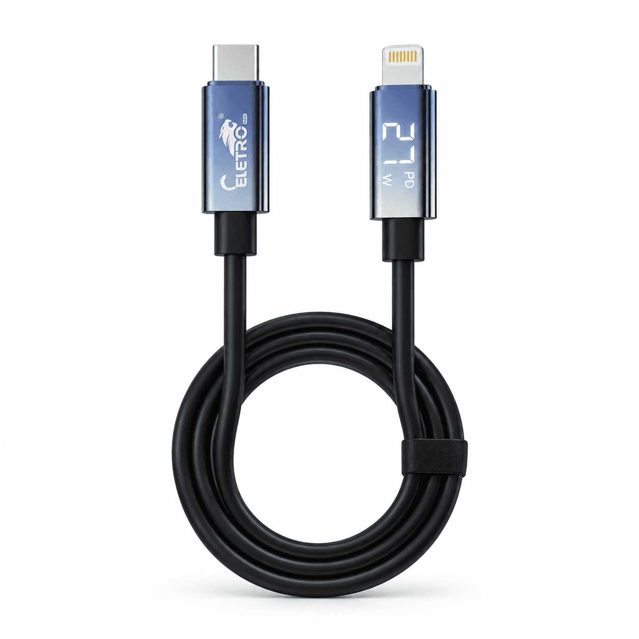 Cabo USB-C Lightning 27W PD Display Digital 1 EL-3156-PD