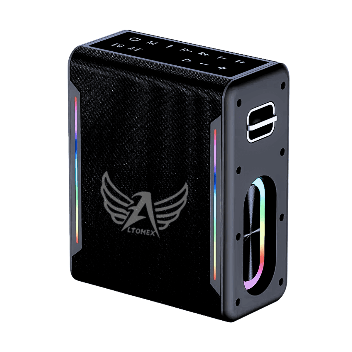 Caixa Som Karaoke 02 Microfones Sem Fio 120W LED RGB X55