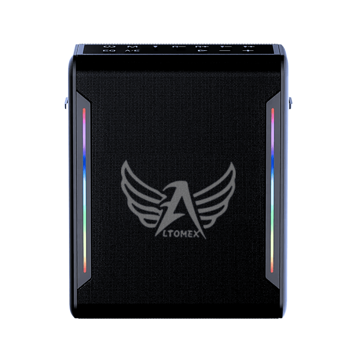 Caixa Som Karaoke 02 Microfones Sem Fio 120W LED RGB X55
