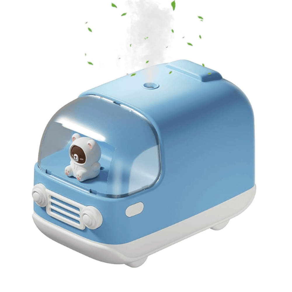 Umidificador Ar Difusor Vaporizador Mini Ônibus LED AL-1689 — Azul