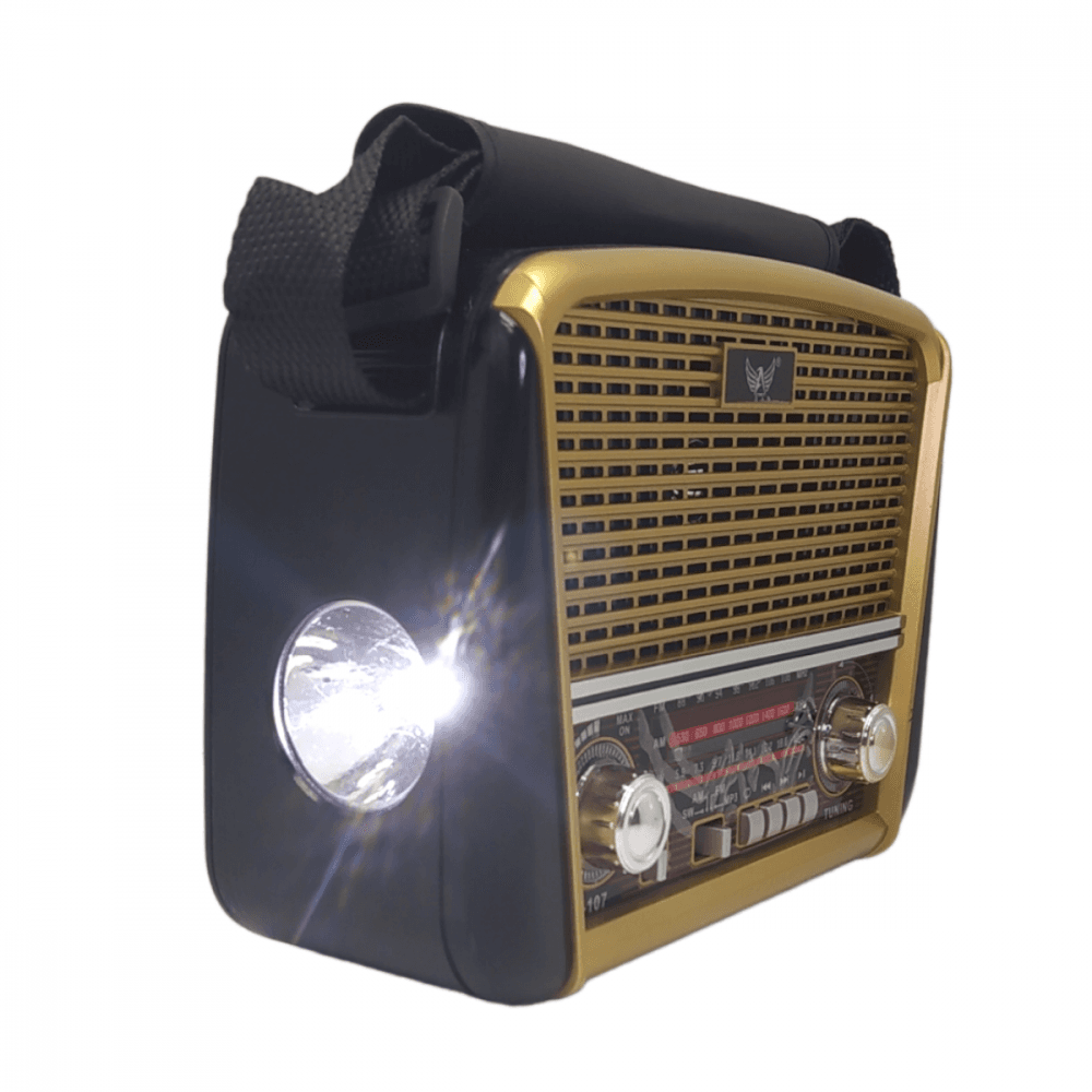 Rádio Retro 3W Bluetooth 5 1 Lanterna Alça JD-107
