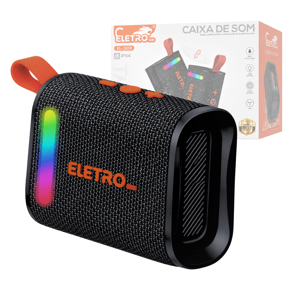 Caixa Som Bluetooth Portátil LED 30W Prova D agua EL-1103 — default