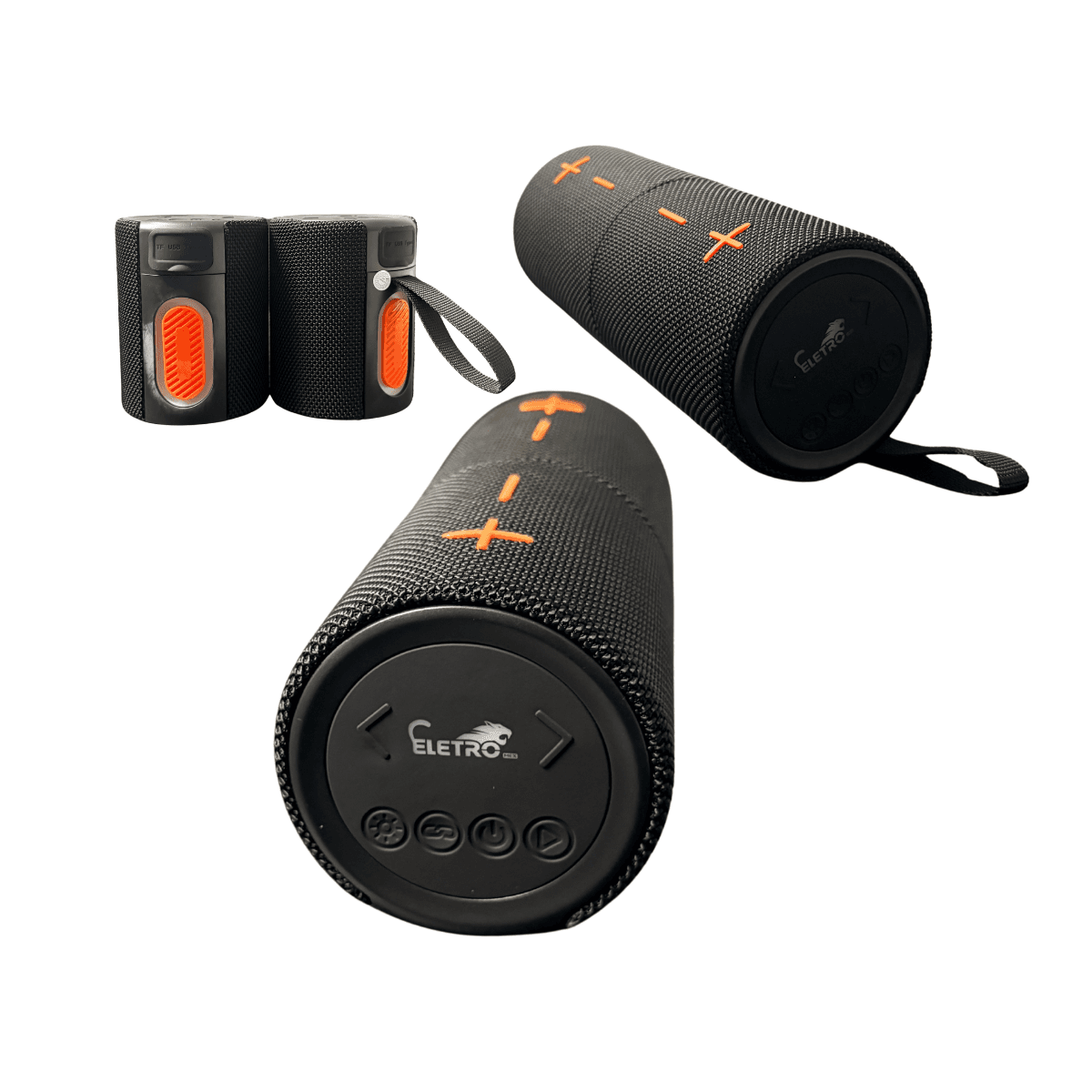 Caixa Som Portátil Magnética 50W 360 LED USB TF EL-1092