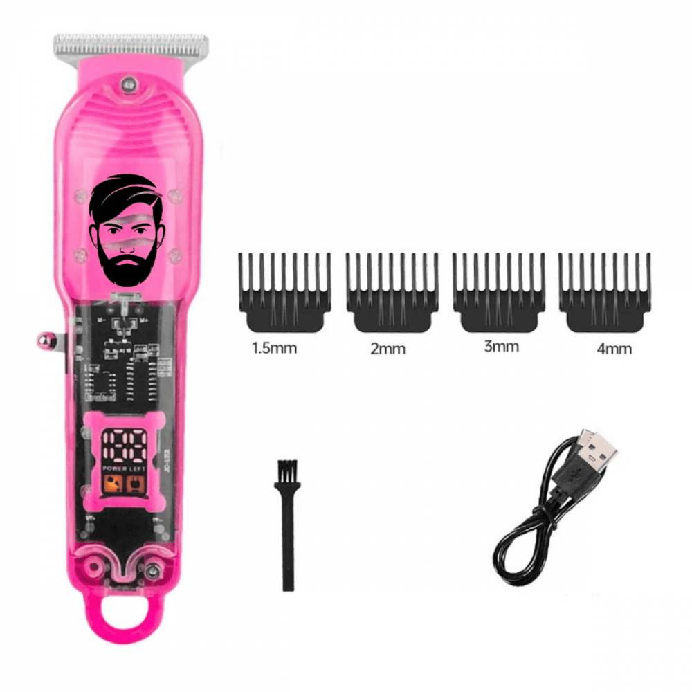 Máquina Aparador Pêlo Cabelo Painel LED AL-3936 — Rosa