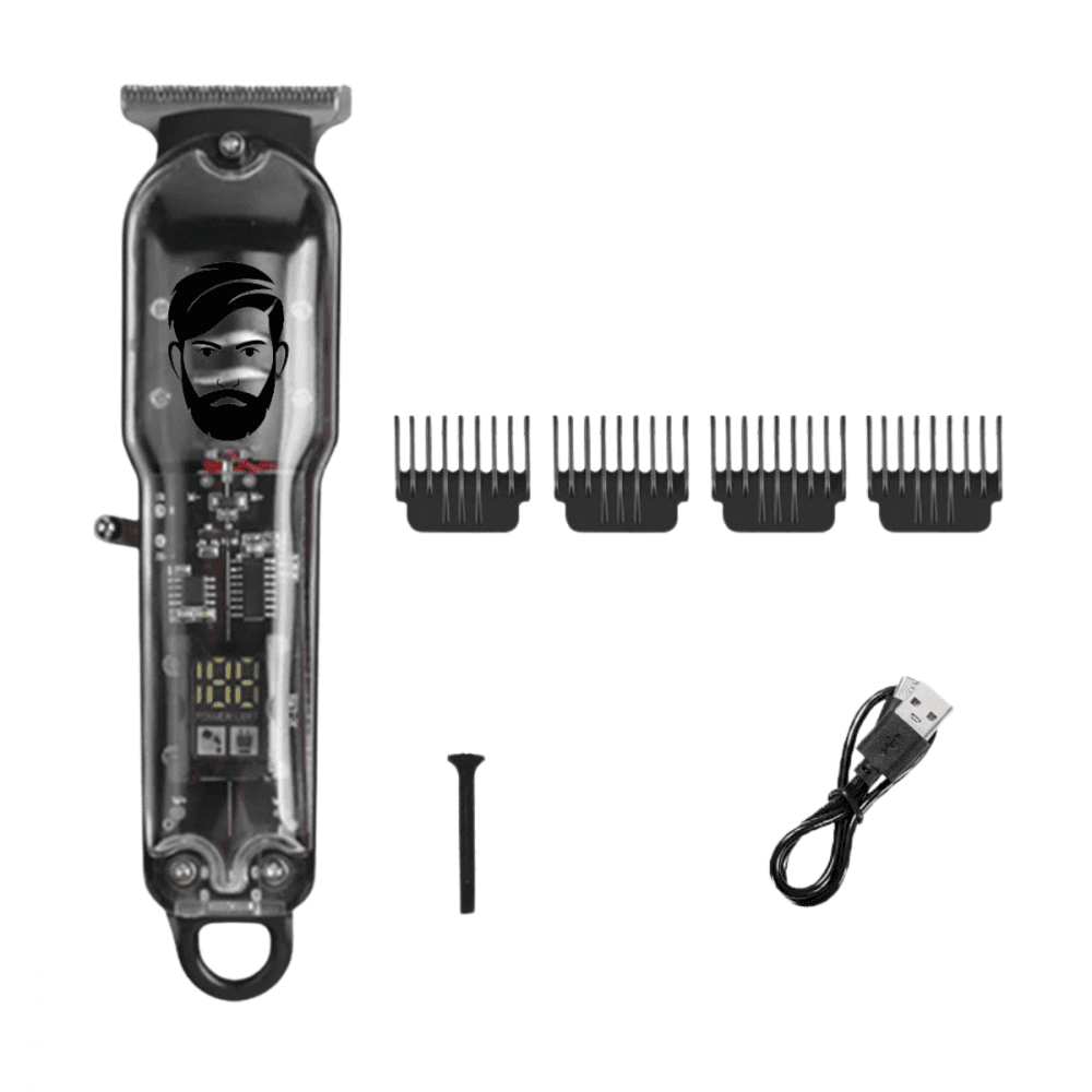Máquina Aparador Pêlo Cabelo Painel LED AL-3936 — Preto