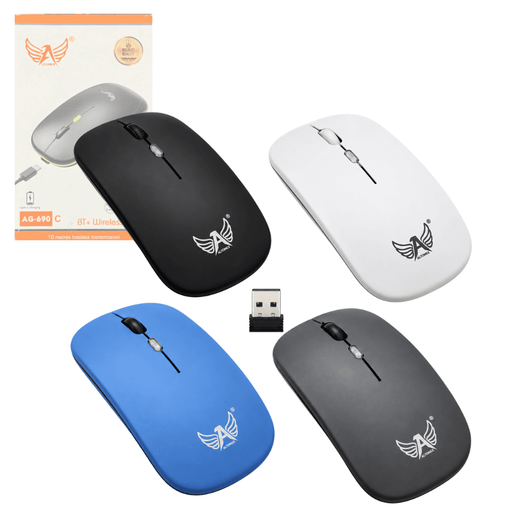 Mouse Sem Fio 4D Bluetooth Wireless AG-690C — Azul