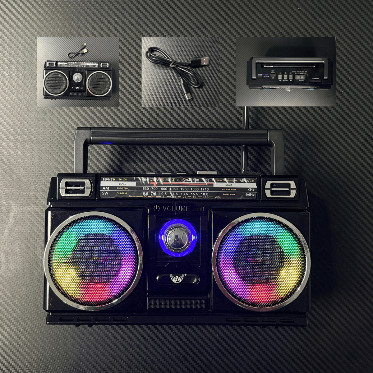 Caixa Som Bluetooth Estilo Brake Retrô Rádio FM AD-8120