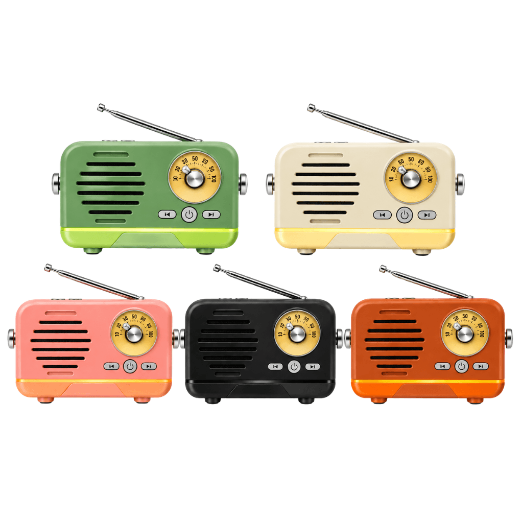 Caixa Som Bluetooth Surround 360 5W Rádio FM AD-8099 — Laranja
