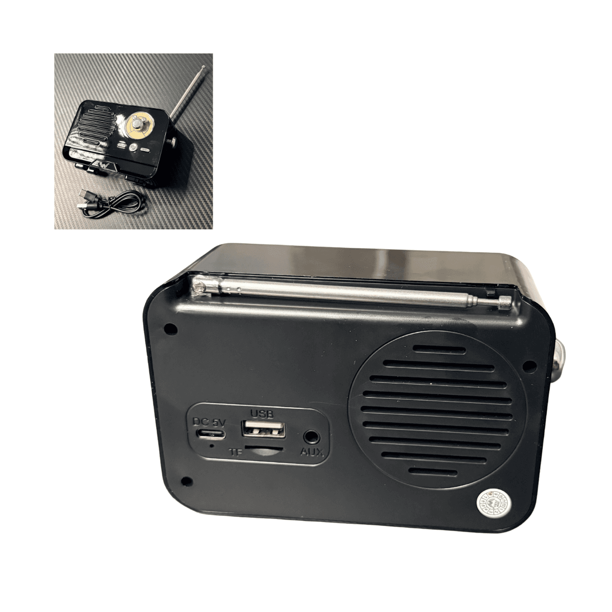 Caixa Som Bluetooth Surround 360 5W Rádio FM AD-8099