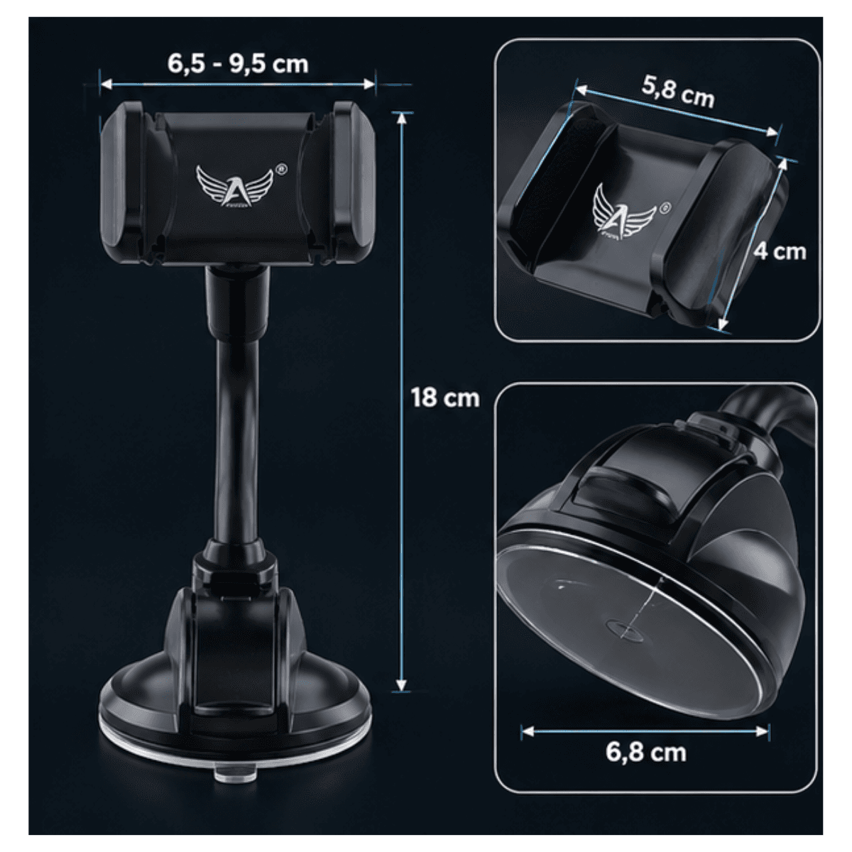 Suporte Celular Ventosa Fixação C-252