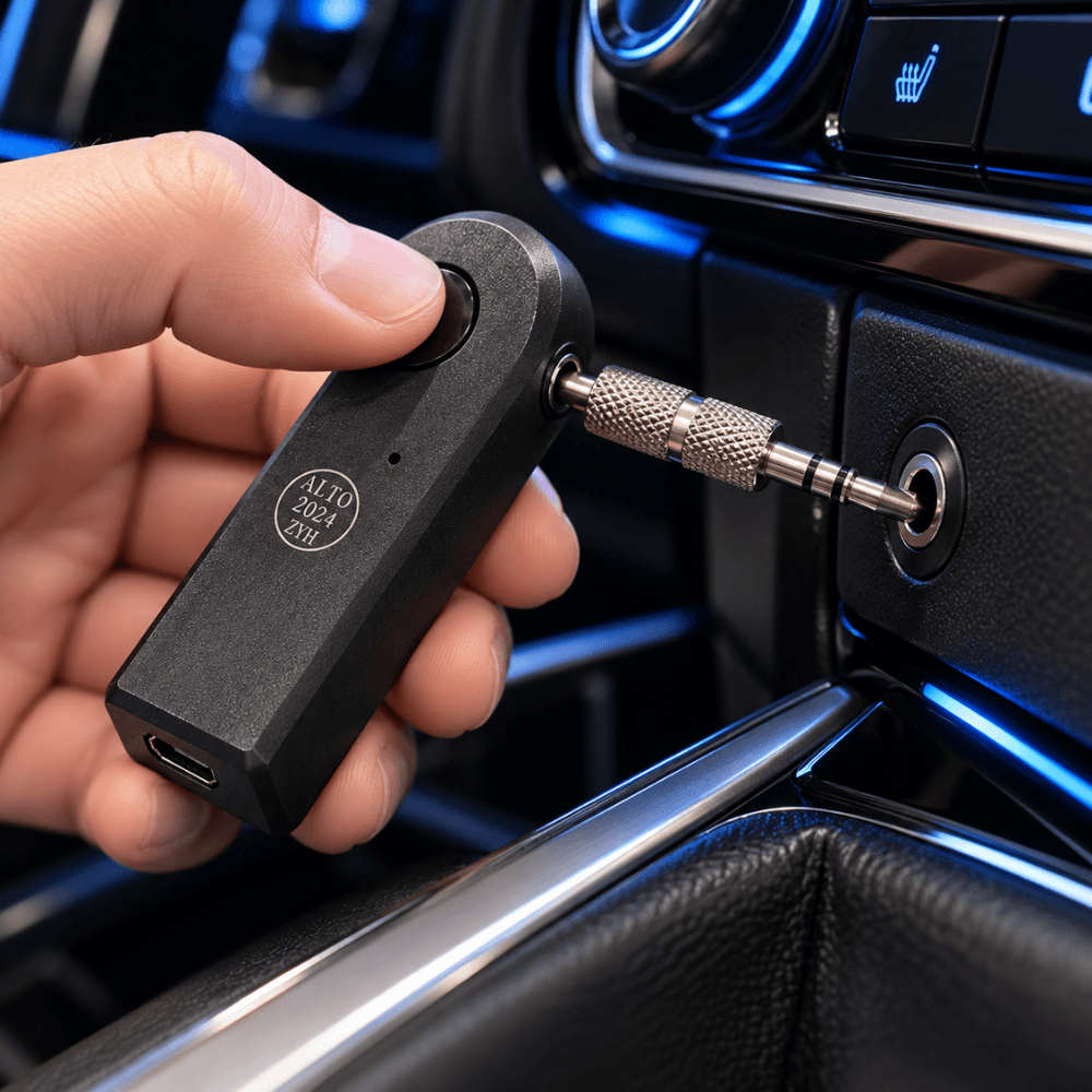 Receptor Áudio Bluetooth P2 3 5mm Som Automotivo AL-A220