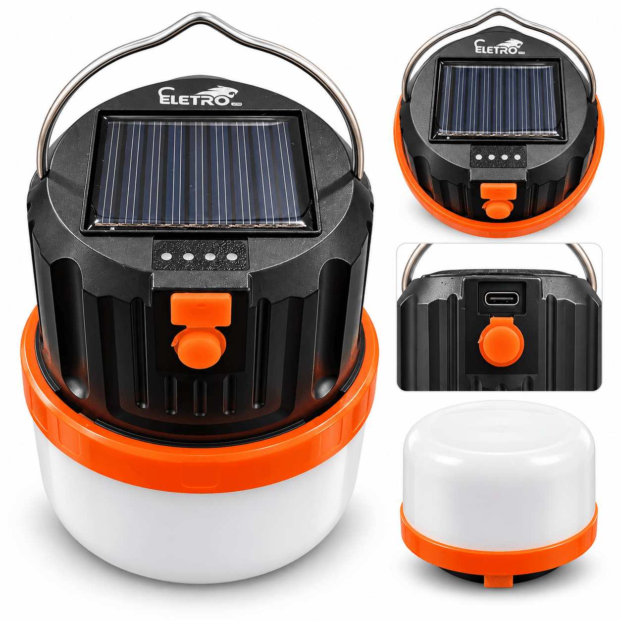 Luz Recarregável Solar LED Lâmpada Emergência EL-2710 — default