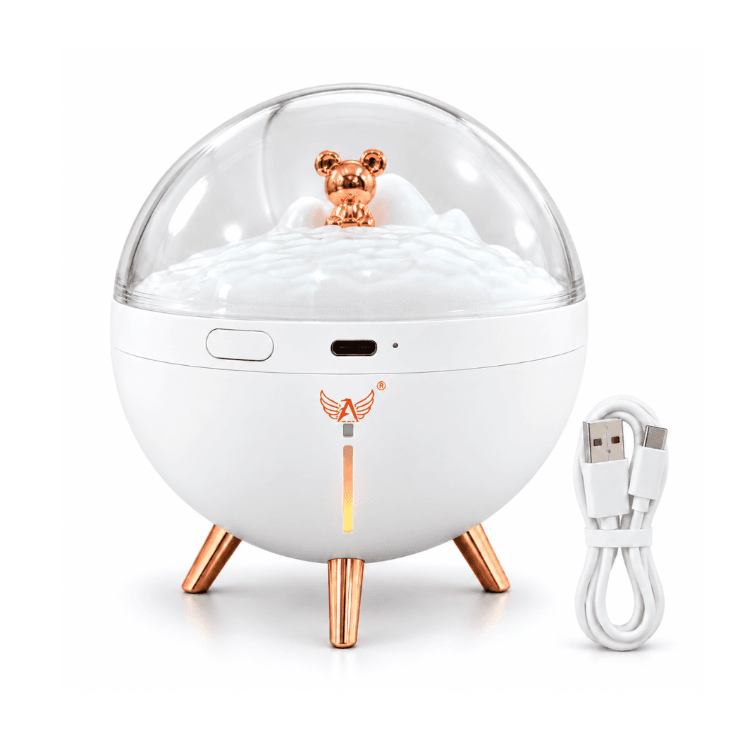 Umidificador Ar Espacial 260ml USB Formato Ursinho AL-2698 — Branco
